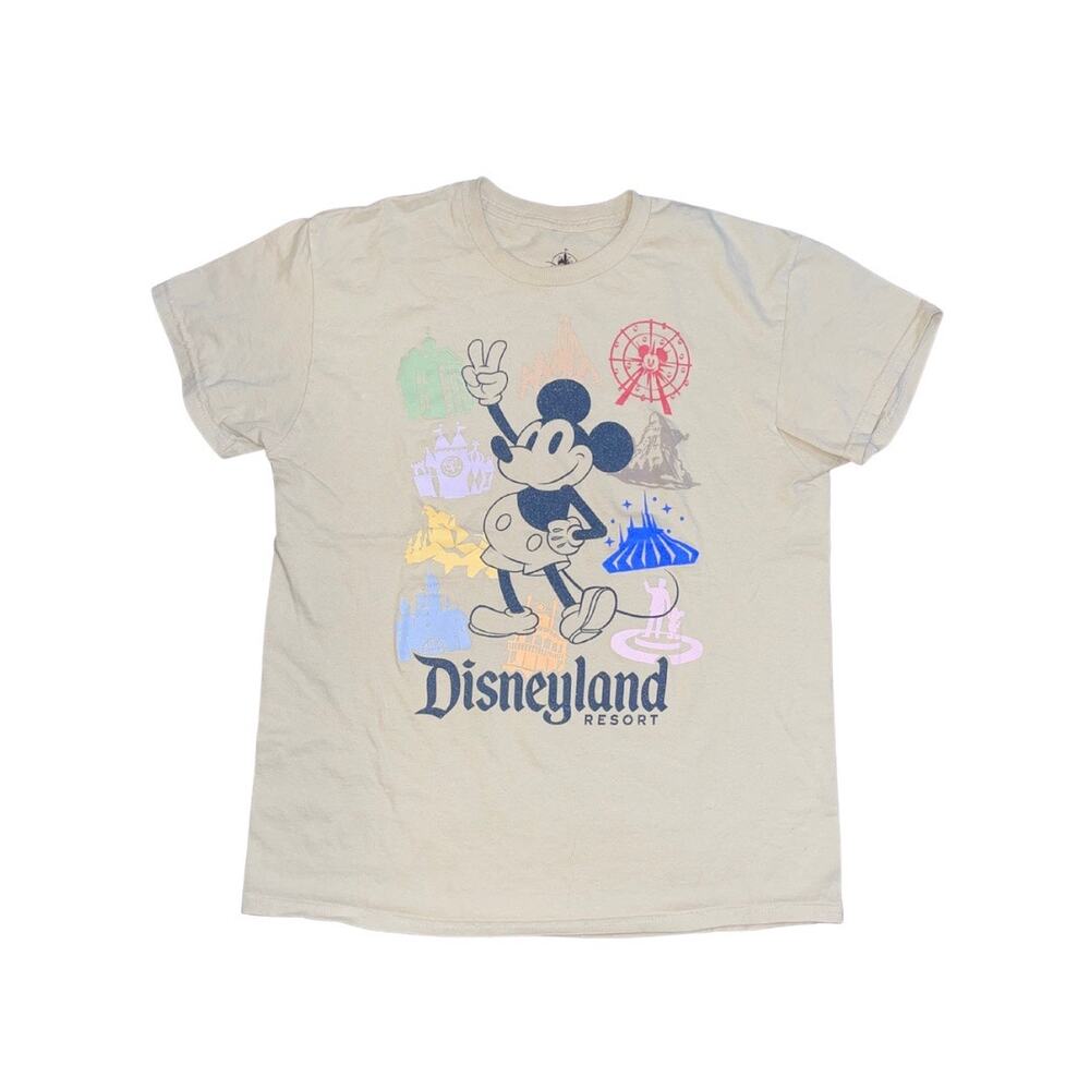Disneyland Resort Park Mickey Mouse Peace Sign Graphic T-shirt Cotton M Disney